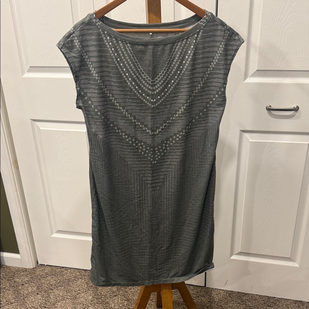 Prana Gray Green Patterned Dress